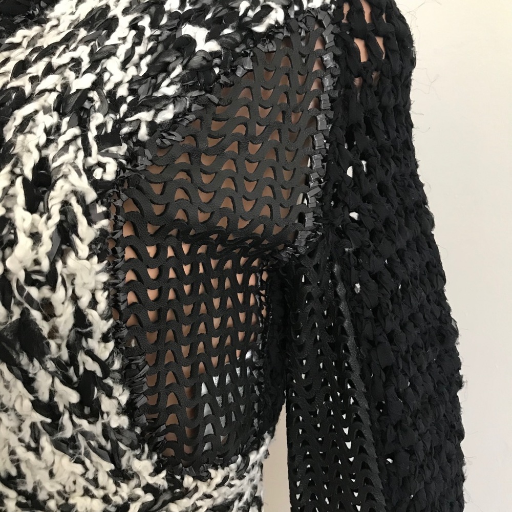 Versace Leather Knit-Crop Jacket - Picture 8 of 11